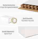Shipping Boxes 9X6X3 Set of 40, White Corrugated Cardboard Box for Mailing Business Packaging