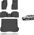KELCSEECS® Floor Mats & Cargo Liner for 2005-2010 Jeep Grand Cherokee,All Weather Protection TPE Floor Liners Front& Rear Row Full Set Grand Cherokee Accessories Black