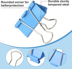 Colored Binder Clips,Medium Binder Clip 1.25 Inch (48 Pack) with Container,Color Binder Clips Medium Size, Big Paper Clips Clamps, Clips for Paperwork, for Office and Home Supplies School