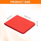 HARFINGTON Car Registration and Insurance Holder PU Leather Vehicle Glove Box Organizer Storage Accessories Car ID Holder with 4 Pockets for License ID Card Bank Card Documents, Red