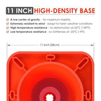 Overall Fluorescent Orange Red Integrated Traffic Cones, Road Cones for Parking Lot, Sport & Driving Training, Road Safety, Construction Events (18" Cone-8Pack)