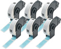 BETCKEY - Multi-Purpose Address Labels Replacement for Brother DK-1204 (0.66 in x 2.1 in), Compatible with Brother QL Label Printers [6 Rolls/2400 Labels, Light Blue]