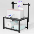 Label Holder for Rolls and Fan-Fold Labels, Sturdy Thermal Sticker Holder for Desktop Thermal Printer, Shipping Label Sticker Dispenser for Home, Office, and Small Businesses