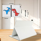 Portable White Board Small Dry Erase Board, 9" x 12" Double Sided Folding Whiteboards with 3 Pens, A4 Reusable Notebook with Storage Mesh Bag for Study, Meeting, Draft, Notes, Doodling