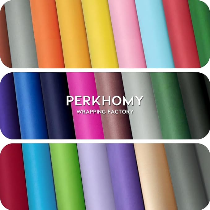 PerkHomy 24" x 2,400" (200') Neon Green Kraft Paper Roll for Craft Bulletin Board Paper Art Table Covering Crafting Gift Wrapping Bouquet Packing Parcel 80GSM 55LB (Neon Green, 24" x 200')