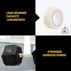 Lichamp 6 Rolls Clear Duct Tapes Heavy Duty, Waterproof No Residue Clear Duct Tape for Packaging Taping Sealing Repairing Tying, Thick & Wide Tape for DIY or Commercial Use, 2 Inches x 25 Yards