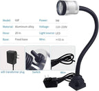Flexible Work Light, Led Machine Light, Led Flexible Gooseneck Light 900 Lumens with 20inch Flexible Gooseneck 120 Volt for Lathe Workbench Bandsaw and Machine Tool
