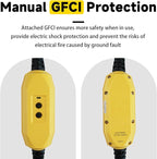 EP 3 Ft Lighted GFCI Extension Cord with 3 Electrical Power Outlets - 12/3 SJTW Heavy Duty Yellow Pigtail Extension Cable with 3 Prong Grounded Plug for Safety, UL Listed