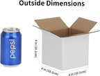 4x4x4 inches Shipping Boxes 30 Pack, Kraft Corrugated Small Cardboard Boxes for Mailing Packing, White