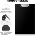 30 Pieces Clipboards, Plastic Clipboards with Low Profile Clip A4 Letter Size Cute Clip Boards Holds 100 Sheets for Home Office Classroom Supplies, 12.4 x 8.7 Inch (Chic Style)