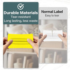 500 Pcs Large Moving Labels for Boxes 3 ×5 Inch Vinyl Self Adhesive Rectangle Stickers Color Coding Labels Waterproof Removable for Storage Bins Classroom Office Warehouse, Fluorescent Yellow