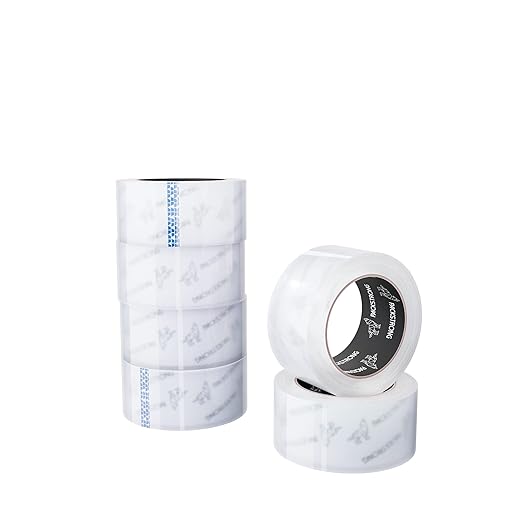 Packstrong Industrial Grade Clear Packing Tape 12 Rolls - 110 Yards per Roll - 2" Wide x 2 mil Thick, Acrylic Adhesive Tape for Box Office Moving Packaging Shipping