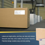 BETCKEY - Compatible Large Address Labels Replacement for Brother DK-1208 (1.4" x 3.5"), Use with Brother QL Label Printers [10 Rolls + 2 Reusable Cartridges]