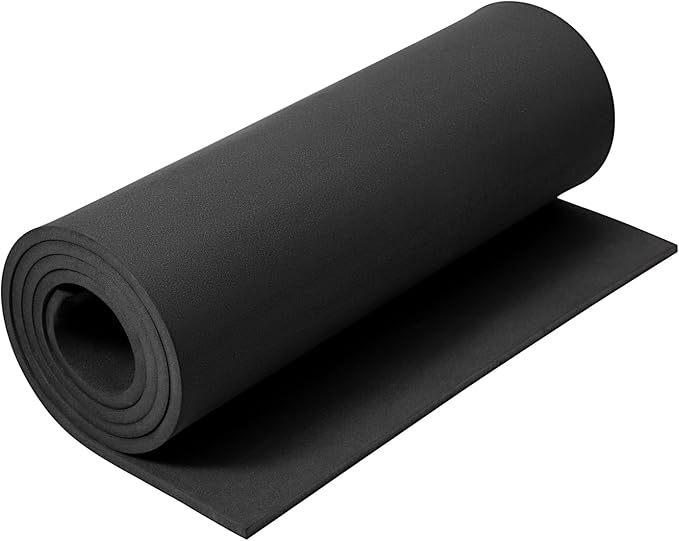AMZQNART EVA Foam 8mm, Cosplay Foam 16 x 59in (6.5sqft) Black, Suitable for Large Cosplay Modeling, DIY Projects, Crafts, Ultra High Density 90 kg/m3