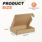 PATIKIL 10 x 7 x 2 Inch Shipping Boxes, 30 Pack Extra Hard Corrugated Cardboard Box Cute Carton Boxes Literature Mailer for Mailing Packaging Small Business Gift Storage,Brown