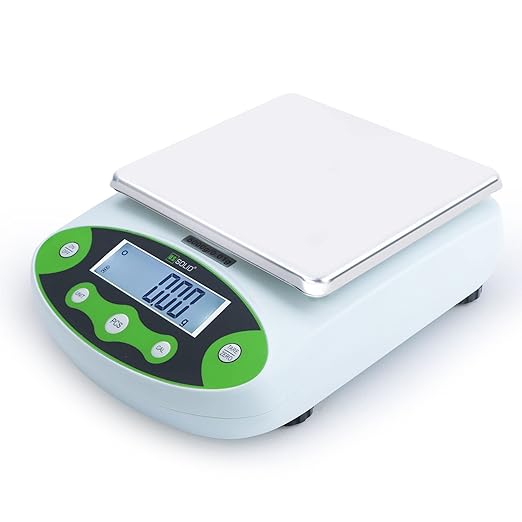 U.S. Solid Digital Analytical Balance 1kg x 0.01g, High Precision Lab Scale, 500g Calibration Weight, 10 Weighing Units, AC 100V-240V & DC 9V, Piece Counting