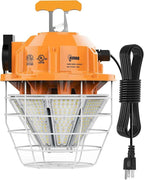 150W LED Temporary Work Light Fixture 24750 Lumen Daylight White 5000K IP65 Dust & Waterproof Stainless Steel Protective Cover for High Bay Construction Jobsite Workshop (150)
