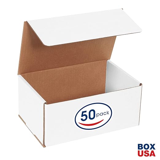 BOX USA Shipping Boxes Small 9"L x 6"W x 4"H, 50-Pack | Corrugated Cardboard Box for Packing, Moving and Storage