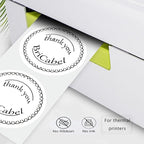 2.75 Inch White Circle Thermal Labels,500 Labels/Roll,Self-Adhesive Round Inventory Stickers, Multi-Purpose Round Roll Thermal Printing Stickers for Business and Domestic Use