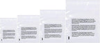 Poly Bags with Suffocation Warning 6x9", 8x10", 9x12", 11x14" - Combo Pack of 400 (100 each size) - Clear Poly Bags by Retail Supply Co - Resealable