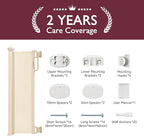 Retractable Baby Gate, Momcozy Extra Wide Mesh Baby Gates for Stairs, 33" Tall, Extends to 71" Wide, Pet Dog Gate for Doorways, Stairs, Hallways, Indoor/Outdoor
