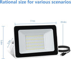 UFOND 5000 Lumens LED Flood Light with Plug,50W Waterproof Outdoor Floodlight,Adjustable Lighting Angle Security Lights,Wall Light for Garage Yard Garden Porch(2 Pack)