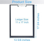 Acocony 11x17 Clipboard Vertical Extra Large Clipboard Low Profile Clip 11 x 17 Clipping Board PP Plactic Black Pack of 1