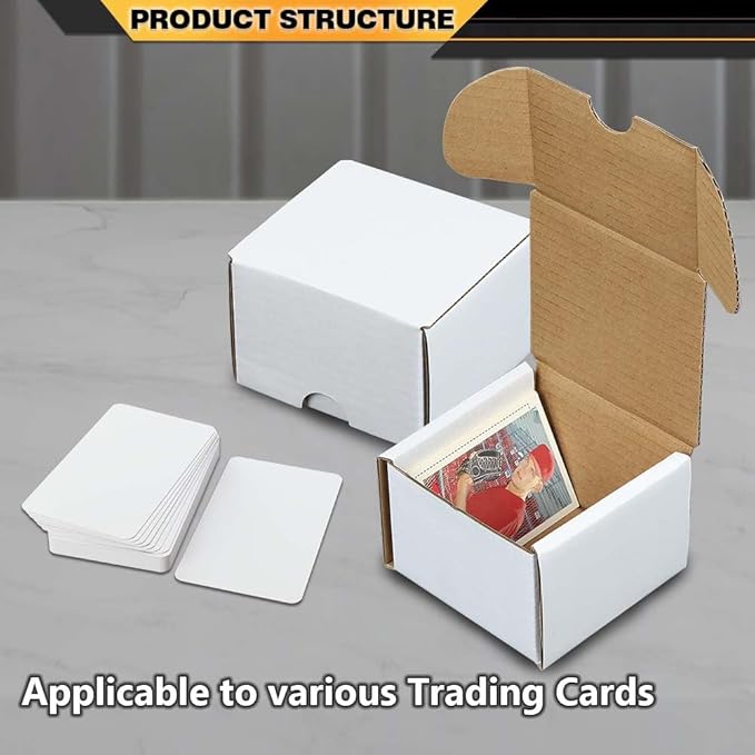 10pcs New Max Pro 200 count Cardboard Baseball/Trading Card Storage Boxes box White Corrugated Paper
