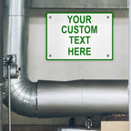 Aluminum Weatherproof Metal Sign Multiple Sizes Custom Personalized Text Here White Green Directions Horizontal Street Signs 14x10Inches