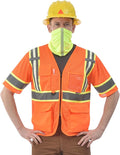 AYKRM 11 color High Vis Reflective Safety Vest for Women Men Security Pocket Zipper
