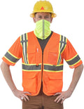 AYKRM 11 color High Vis Reflective Safety Vest for Women Men Security Pocket Zipper