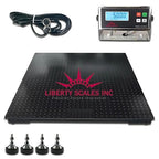 Liberty LS-4040-5k-NN 40" x 40" Industrial Floor Scale with Indicator Warehouse Pallet Scale | 5000 lbs x 1 lb