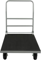 Heavy Duty Foldable Platform Truck Cart with 4 Wheels,36'' L x 24'' W Steel Rolling Flat Cart Push Cart Dolly Large Hand Truck Dolly 2200LBS Capacity Moving Hand Dolly for Groceries,Garage,Warehouse
