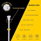 Bungee Cord Elastic Shock Cord 1/8" x 100' Bungee Rope for DIY, Tie Downs, Kayak and Outdoor - White&Black