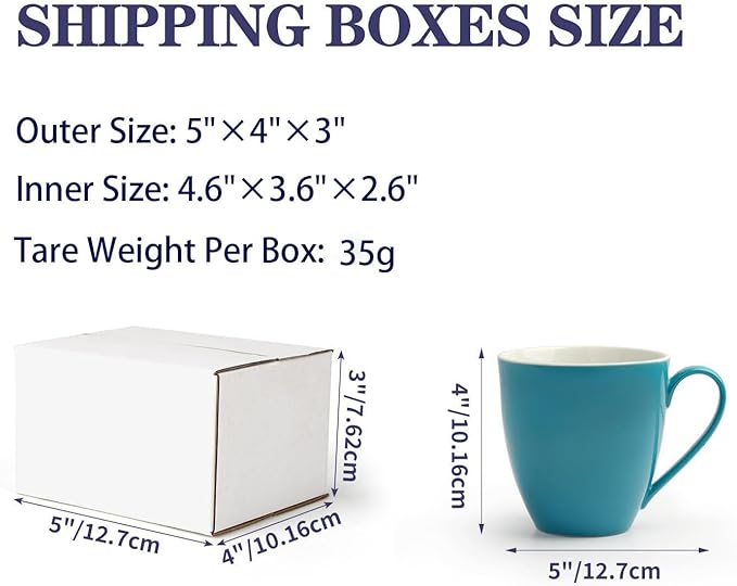 Shipping Boxes 5X4X3 Set of 40, White Corrugated Cardboard Box for Mailing Business Packaging
