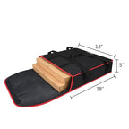 Pizza Bags for Delivery 18" X 18" X 5" - Moisture-Free, Professional Thermal Pizza Warmer, Heavy-Duty Food Carrier, Suitable for Restaurants,Picnic Uber Eats & Door Dash, Black
