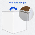 Giant Magnetic Whiteboard 72 x 36 Inch, Foldable Extra Large Dry Erase White Board with Pen Tray, Big Aluminum Frame Folding Message Presentation Board for Wall