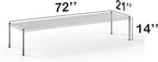 21''W x 72''L x 14''H Chrome Plated Wire Dunnage Rack | Off The Floor Storage