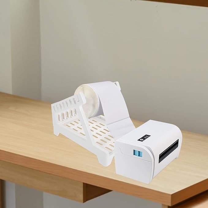 Convenient Plastic Shipping Label Rack for Desktop Thermal Printers Abs Sticker Holder Organizer Space-Saving Roll Stand Compatible with Label Machines for Office and Shipping Use