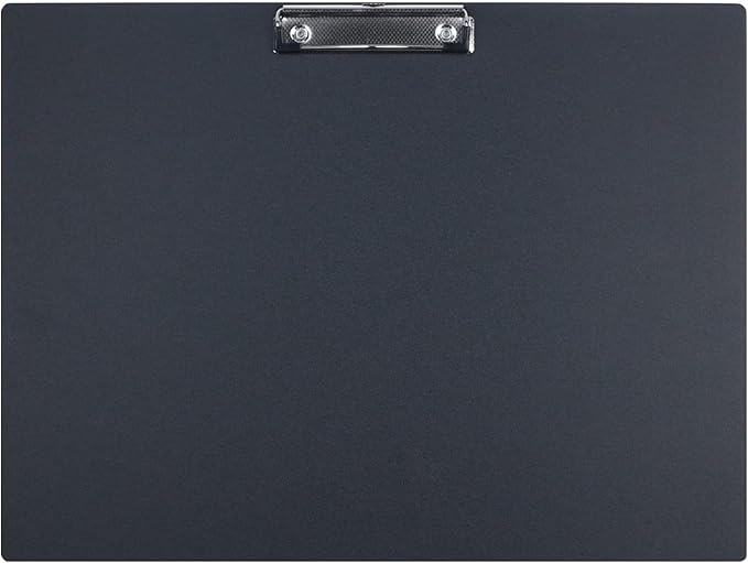 Acocony 11x17 Clipboard Landscape Extra Large Clipboard Low Profile Clip 11 x 17 Clipping Board PP Plastic Black Pack of 1
