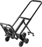 Folding Stair Climbing Dolly, Heavy Duty Stair Climbing Cart Dual-Purpose Cart 551 Lbs Capacity 33x40cm Extended Deck Dual-Wheel Support Bars Sturdy Wheels for Offices, Campsites, Event Venues
