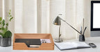 Wood Letter-Size Tray for Office Desktop Organizer - Wooden Front-Load Documents Tray for Mail, Paper, File, Magazine, Pen,Notebook Storage Paper Holder Trays Light(DGTU-LT)