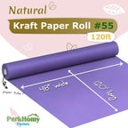 PerkHomy 48" x 1,440" (120') Purple Kraft Paper Roll for Craft Bulletin Board Paper Art Table Covering Crafting Gift Wrapping Bouquet Packing Parcel 80GSM 55LB (Purple, 48" x 120')