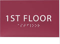 6" X4" 1st Floor Sign - ADA Compliant Tactile Graphics Grade 2 Braille Text Wall Sign| Directional Assistance, Floor Number Sign for Office, Schools, Hospitals, Apartments