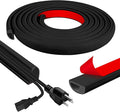 Cord Wall Cover, 118in Self-Adhesive Wire Covers for Cords on Wall, Extension Cable Hider for Floor, Mounted Tv, Home and Office Cavity 0.63" Wx0.31 H (Black)