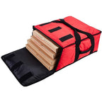 Pizza Bag, Thermal Pizza Delivery Bags Insulated Food Delivery Bag Professional Pizza Warmer Carrier Bags Moisture Free Hold Up to 4-16" or 3-18" (Red, 20"X20"X9")