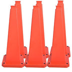 BESEA 6 Pack 28" Bright Orange Traffic Safety Cones with Weighted Base, High-Visibility Parking Cones for Driveways, Business Parking Lots, Garages, Indoor/Outdoor Use
