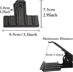 Locci Black Large Bull Clips,10 PCS Medium Binder 3.5 Inch Drawing Board Clips,Big Clip for Food Bags,Art,Office & Home Kitchen (88 mm)