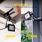 1200 Lumens Portable LED Clamp Work Light with 5ft 120V AC/60Hz Power Plug, Lightweight Design, Suitable for Wet Location, 10 Watts, 5000K Daylight, ETL Certified, 2pack