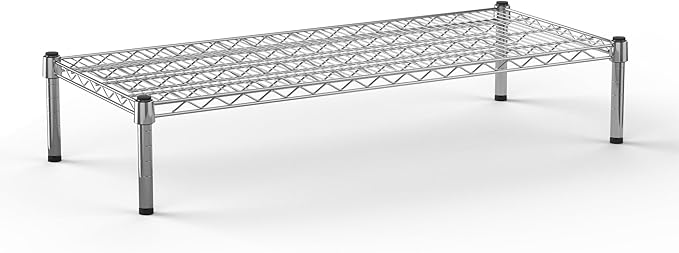 18''W x 42''L x 8''H Chrome Plated Wire Dunnage Rack | Off The Floor Storage